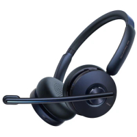 Anker PowerConf H700 Upgraded Version Bluetooth Headset with Mic and Charging Stand Digital Active Noise Cancelling