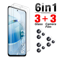 6in1 Full coverage Anti-Scratch screen protector For Xiaomi Redmi 12 4G 5G Clear Camera Glass readmi Red Mi redmi12 6.79 inches