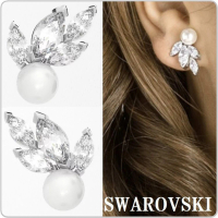 Swarovski 施華洛世奇 Louison 珍珠鍍銠女士耳環 5627346 1對