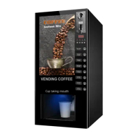 V-40SCT Coin Operated Instant Mix Coffee Vending Machine with LED Advertising Light Box, Intelligent