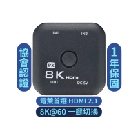 【PX 大通-】HD2-210X切換分配器HDMI 2.1電競hdmi 8k高規4K@165hdmi切換器(認證2進1出二進一出電腦電視PS5)