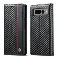 For Google Pixel 7A Pixel 7 Pro Carbon Fiber Leather Case With Stand Card Slot Leather Case For Google Pixel 6 Pro Pixel 6A