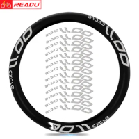 Road bike 0011 cycle rim sticker bicycle wheel set stickers personalized decoration cycling decals for 50 C brake disc brake