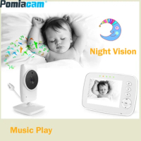 Two-Way Voice Intercom Baby Monitor 3.2 Inch Wireless Monitor Room Temperature Monitoring Infrared Night Vision Lullaby SM32