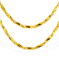 【福西珠寶】買一送珠寶盒9999黃金項鍊 六角管斜紋超閃項鍊 套頭2尺(金重5.06錢+-0.03錢)