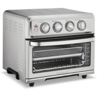 Cuisinart Air Fryer + Convection Toaster Oven, 8-1 Oven with Bake, Grill, Broil &amp; Warm Options, Stainless Steel, TOA-70