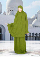 Al-Jabari Mukena Al-Jabari Jumbo Size Rempel Tas Serut Olive Green
