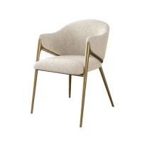 Unique Upholstered White Dining Chair Nordic Velvet Indoor Designer Lounge Chair Lounge Chair Balcony Silla Furniture
