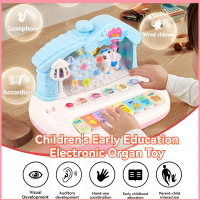 【hot】Baby Rotating Electric Music Piano Toy with Animal Sound & Lights | Mainan Piano Bayi Interakti