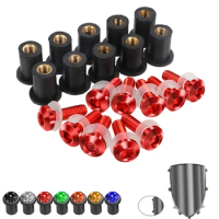 10 Pieces 5MM Motorcycle Windshield Bolt Windscreen Mounting Screw Kit For DUCATI Hypermotard HYPERMOTARD 821 2013 2014 2015