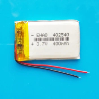 3.7V 400mAh Lipo Polymer Lithium Rechargeable Battery 402540 For MP3 GPS DVD Bluetooth Recorder E-book Camera Smart Watch