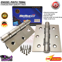 1 pasang Engsel Pintu Bellucci Ukuran 3 Inchi Bahan Tebal Stenly - Produk Baru dan Asli