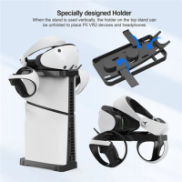 Dual-Purpose Stand For Ps5 Slim And Ps Vr2 Standing And Landscape Mounts Holds Vr2 Controller