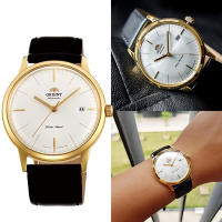 ORIENT 東方錶 DATE II 日期顯示機械錶-金色/40mm