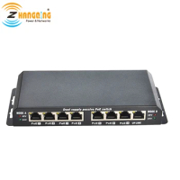ZQ-Passive PoE Switch 7 Port PoE 100Mbps Switch 1Uplink + 7PoE port IEEE 802.3af For IP Camera IP Phone Ubiquiti device
