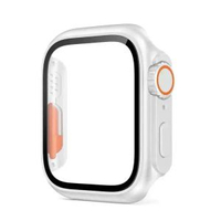 【秒變ultra】適用ApplewatchS9_8_7蘋果手錶全包保護殼膜一體6_5半包-白色iwatch s7/s8/s9 45mm