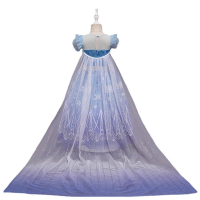 Frozen Costume Princess Dress For Girls Cosplay  Anna White Sequins Clothing Kids Carnival Party DressX0307