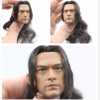 1/6 Scale Takeshi Kaneshiro Head Sculpt with hair Onimusha Ancient generals for 12 Inches Action Figure Body toy doll