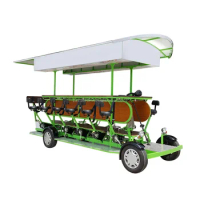15 Person Seats Sightseeing Surrey Cycling Electric Pedal Pub, New Design Beer Bike Manufacturer For Fifteen Person