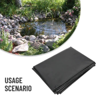 Fish Pond Liner Pond Membrane Reinforced Waterproof Black Clearance Durable Flexible Garden Liner Cloth PE Membrane