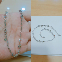 Gelang Kaki Dewasa Asli perak silver925 lapis emas gel009