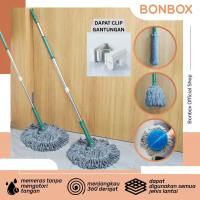 【LIVE KOKOPANCI】2PCS BONBOX Alat Pel Lantai Microfiber Putar Otomatis Magic +  Twist Mop Alat Pel La