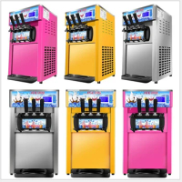 Three flavors ice cream maker commercial soft ice cream machine small three-color ice cream machine