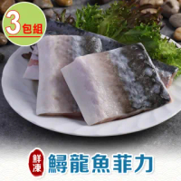 【快速到貨-愛上海鮮】鮮凍鱘龍魚菲力3包組(200g±10%/包)