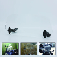 Universal Motorcycle Risen Clip On Windscreen Windshield Extension Spoiler Air Deflector For BMW R1200GS XADV Tmax Scooter