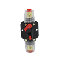Car Truck Resettable Fuse 20A 30A 40A 50A 60A 80A 100A 125A 150A Short Protection Fuse Holder Car Truck Audio Resettable Fuse