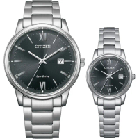 【CITIZEN 星辰】時尚簡約大三針情侶錶 對錶(BM6978-77E+EW2318-73E)