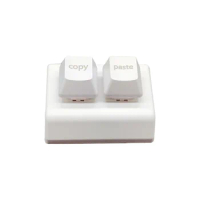 Macro Programming Keyboard RGB Custom 2 Keys Keyboard Mini Copy and Paste OSU Keyboard Gaming Hotswap Keypad White