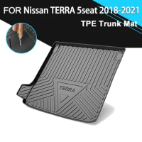 Car Rear Trunk Cover Mat Non-Slip Waterproof Rubber TPE Cargo Liner Accessories For Nissan TERRA 5 Seater 2018-2021