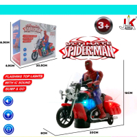 MAINAN MOTOR SPIDERMAN BUMP GO Control Lampu Remote