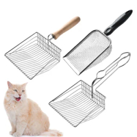 Metal Litter Spatula for Cat Poop, Cleaning Tools, Bentonite Litter, Pet Supplies