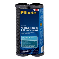 Filtrete Standard Capacity Whole House Replacement Carbon Wrap Water Filter, 3WH-STDCW-F02, 2 Pack, for 3WH-STD-S01 Systems