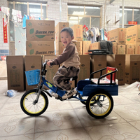 公司貨 最低價 免運 新款兒童三輪車腳踏車雙人帶斗折疊3歲6歲寶寶大號充氣輪胎可坐人