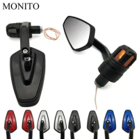 For Moto Guzzi STELVIO V7/V9 Classic Racer Stone Special 22mm Motorcycle Rear View Handle Bar End Mirror Side Mirror Turn Signal