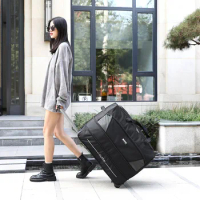 Large Capacity Trolley Bag Travel Suitcase Rolling Luggage Portable Waterproof Folding Oxford Cloth Business Bags Hand Luggage