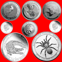 1 oz 2015 Australia Silver Coin High Quality Gift Crafts Spider Crocodile Kookaburra Koala Tail Eagle Silver Coin