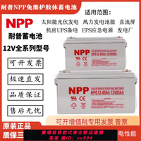 {公司貨 最低價}耐普NPP蓄電池12V100Ah150A65大容量200安太陽能光伏原裝膠體電瓶