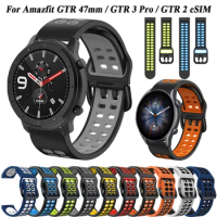 22mm Bracelet Strap For Huami Amazfit GTR 47mm/GTR 3 Pro/GTR 4 2 2e /Bip Smartwatch Silicone Band Amazfit Stratos 3 2S Watchband