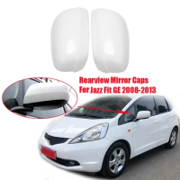 Car Side Wing Mirror Cover Caps Rearview Mirror Cover Outside Door Mirror Shell For Honda Jazz Fit GE 2008-2013