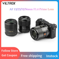VILTROX 13mm 23mm 33mm 56mm F1.4 Canon M Fuji XF Nikon Z Sony E M·ount Auto Focus APS-C Camera Lenses