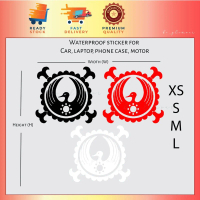 One Piece Kozuki Clan Crest sticker reflective oden momonosuke hiyori mugiwara Kereta Waterproof Car