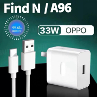 Penyesuai Pengecas Oppo, Asal, Caj Super Berkilauan 33W, Pengecas Telefon Bimbit, Palam Pengecas Kab