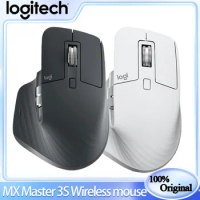 Logitech Mx Master 3s Wireless Performance Mouse Ergo 8k Dpi Track On Glass Quiet Clicks Usb-c Bluetooth Apple Ipad Pale Black