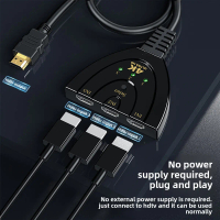 Switcher Three In One Out Splitter 4K HD HDMI3 In 1 Out Set-top Box To Monitor