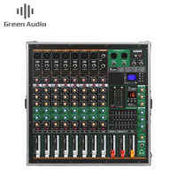 GAX-MK280 Green Audio Portable mixing console High Power Integrated Power Amp Mixer 8 Channel 16 Kinds of Digital ECHO DJ