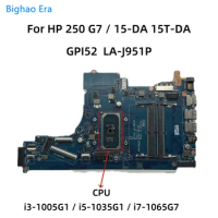 GPI52 LA-J951P For HP 250 G7 15T-DA 15-DA Laptop Motherboard With i3-1005G1 i5-1035G1 i7-1065G7 CPU UMA M17755-001 M17756-601